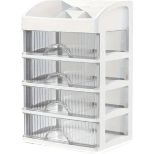 Bovista make Up Organizer - Koffer - Tas - Makeup - Lades - Skincare - Cosmetica - Wit - M