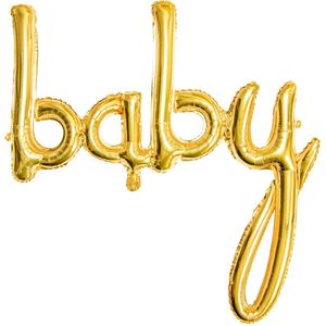 Folie Ballon Goud Baby | unisex | Voor Gender Reveal en Babyshower