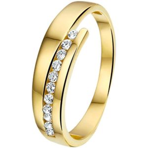 The Jewelry Collection Ring Zirkonia - Goud