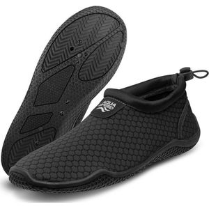 Aqua Speed Unisex Waterschoenen – Voor Kinderen & Volwassenen – Antislip, Sneldrogend & Ideaal voor Strand, Zwembad & Watersport - Zwart 36