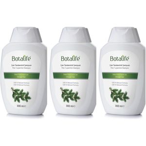 Botalife - Shampoo - Shampoo met Dennen Terpentijn - Natuurlijke Shampoo - Haarverzorging -SLS Vrij - Parabens Vrij - Silicones Vrij - Alcohol Vrij - 300 *3 ml