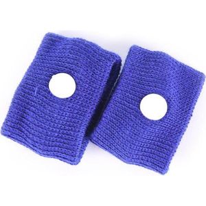 2 Paar Anti Wagenziek Bandjes - Anti Misselijkheid Band - Anti Misselijkheid Band - Anti Stoom Armband - Anti Misselijkheid Armband - Kleur Blauw