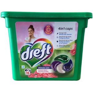 Dreft Ultimate Care 4in1 Caps Vleugje Rose - 6 x 16 caps