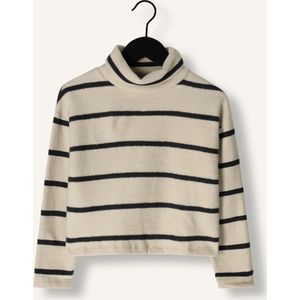PLAY UP Striped Jersey Sweater Col Truien & Vesten Meisjes - Sweater - Hoodie - Vest- Beige - Maat 98