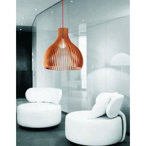 Houten design hanglamp UI 70 - Ø 65 cm - E27 fitting - licht houtkleur