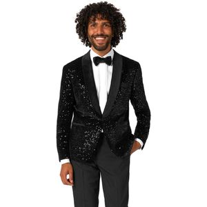 OppoSuits Deluxe Dinner Jacket - Black Sequins - Heren Blazer - Glitter - Zwart - Colbert - Maat EU 58