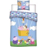 Peppa Pig - Peuter dekbedovertrek - 100x140Cm - Katoen