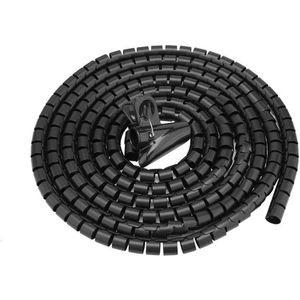 NEUFDAY Spiral Wrap Flexible Spiral Hose Cable Organizer Wire Wrap Cable Protection Wire Storage Tube 3m x 16mm Black - Code - Cable Management - Cable Organization .