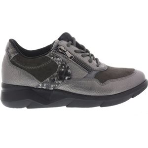 Dames Veterschoenen Waldlaufer K-funky Roxy Asphalt Carbon Oud-zilver - Maat 6