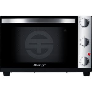 Steba KB324 Steel deluxe - vrijstaande grill bakoven met Draaispit - 24L - 1500 Watt - PFAS vrij - RVS/Zwart