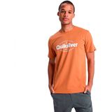 QUIKSILVER - T-shirt - Kastanje - Katoen - Groot Logo
