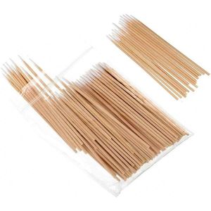Wattenstaafjes met Houten Handvat - 500 Stuks voor Make-up, Cosmetica en Oorsieraden