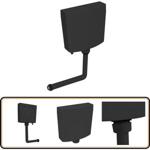 vidaXL Toiletstortbak - 3/6 L - Zwart - Polypropyleen Toiletreservoir - Toilet Accessoires - Toiletsystemen - Badkamershop - Wastafel