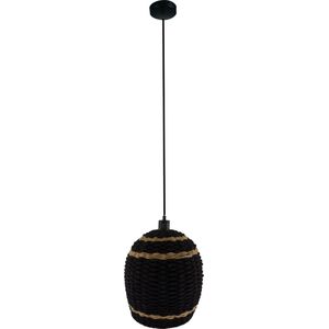 DKNC - Hanglamp Luna - Katoen - 38x38x32cm - Zwart