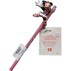 Minnie Mouse Disney potlood 1 stks. (poppetje +/-5,5 cm), merk : Applause.