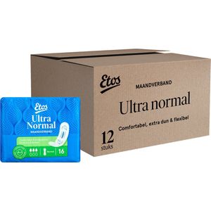 Etos Ultra Maandverband - Normaal - 16 x 12 stuks - voordeelverpakking