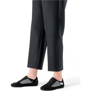 Werner Kern Carol Danssneakers voor Dames - Zwart met zilveren glitter elementen - Suede leren buitenzool en uitneembare voetbed - Werner Kern - Zwart - 39 1/3