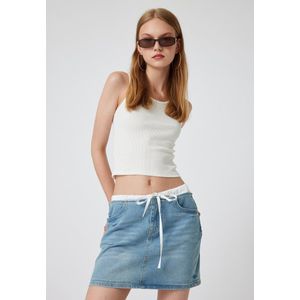 Mini-lengte Denim Rok