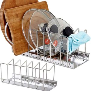 Pannenrek - Opbergrek voor pannen - Keukenkast organizer Keuken organizer – Pannen organizer - Pot & Pan Rack