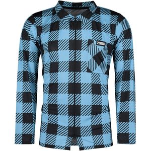226ers Plaid Cycling Trui Met Lange Mouwen Blauw S Man