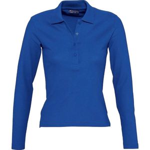SOLS Dames/dames Podium Lange Mouw Pique Katoenen Polo Shirt (Koningsblauw)