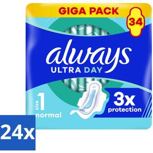 Always Ultra - Maandverband - Dag - Normal - 34 Stuks - Met Vleugels