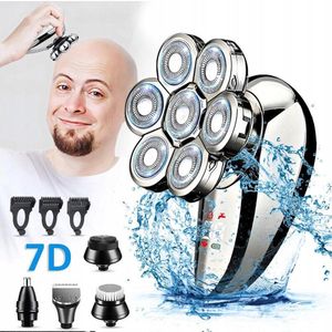 Elektrische Scheerapparaat 7D Kop voor Mannen - Baard & Hoofdtrimmer