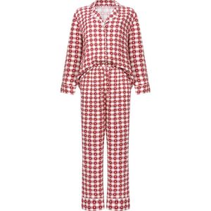 Hunkemöller Pyjamaset van keperstof Rood XS