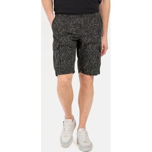 camel active Cargo shorts met allover print - Maat menswear-33IN - Zwart-Grijs