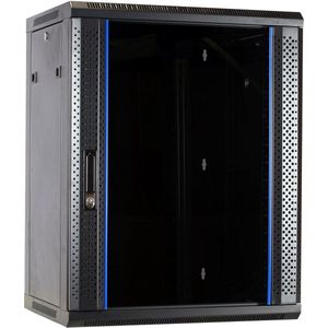 DSIT 15U wandkast ongemonteerd met glazen deur 600x450x770mm (BxDxH) - serverbehuizing - serverrack - serverkast
