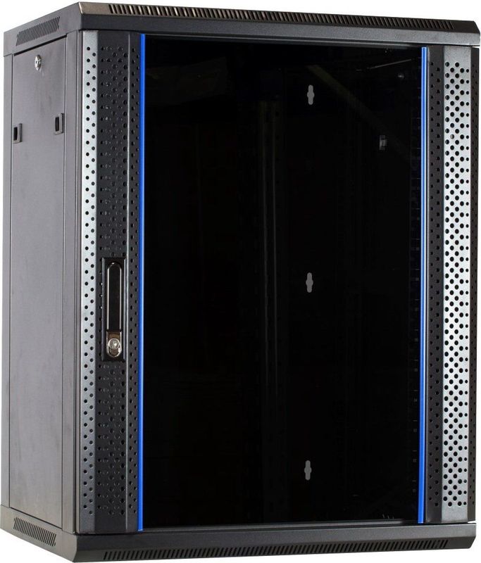 DSIT 15U wandkast ongemonteerd met glazen deur 600x450x770mm (BxDxH) - serverbehuizing - serverrack - serverkast