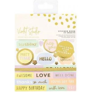 Violet Studio - Sentiments Sticker Book - Pastels