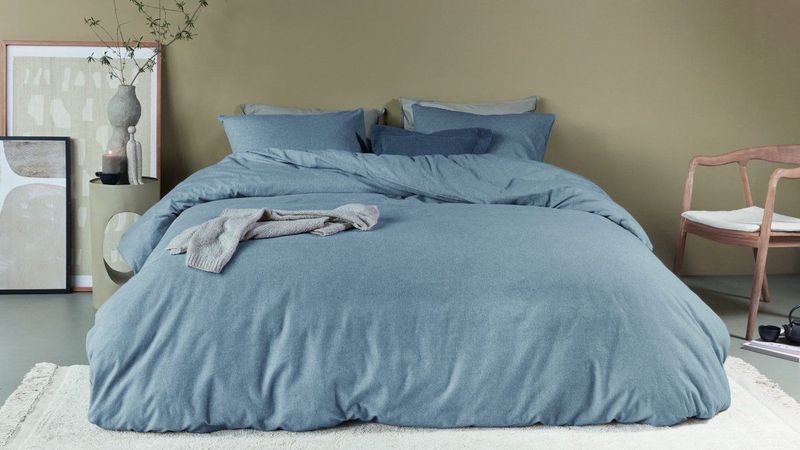 Beddinghouse - Frost - Dekbedovertrek - Blauwgrijs - 140x200/220 cm