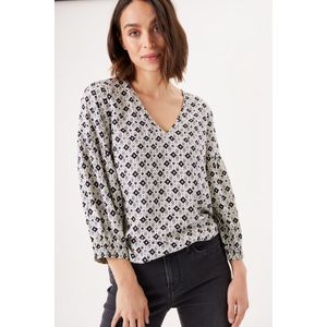 GARCIA Dames Blouse Wit 3/4 sleeve