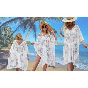 Sexy Elegante Kant Kimono Strand Cover-up voor Dames, Badpak Cover-up, Zwemkleding Omslagdoek voor Vakantie, Zwembad, Strand en Feest