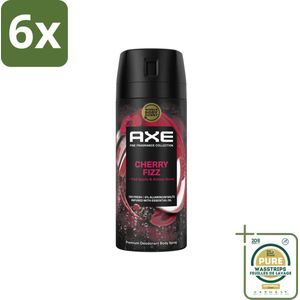 Axe – Deodorant – Cherry Fizz – 150 ml - Voordeelverpakking - 6 stuks - Bodyspray - Frisheid