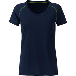 James and Nicholson Dames/Dames Sport T-Shirt (Marine / Rechtse Geel)