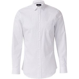 Overhemd - Katoenen Stretchstof - Getailleerd - All-over Print - Kent Kraag