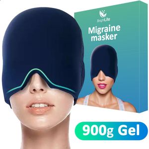 BrightLife - Migraine Muts - Hoofdpijn Masker - Nieuwste Model - 900 Gram Gel voor Extra Lang Effect - Warmte en Koude Therapie