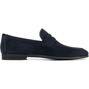 Magnanni Instappers Heren - Instapschoenen / Herenschoenen - Suède - 24412 - Blauw - Maat 45.5