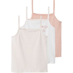 Vertbaudet - Set van 3 - Onderhemden - Multicolor - 100% Katoen