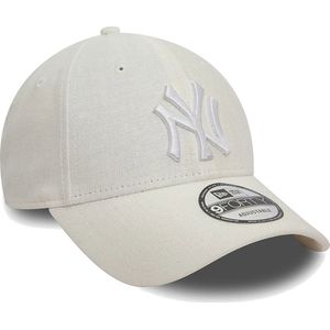 New Era 9fortyâ® Linen New York Yankees Cap 60503509 - Kleur Wit - Maat 1SIZE