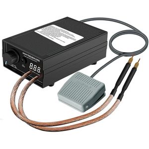 Puntlasapparaat - Mini Puntlasser – Draagbare Lasser – Klein Formaat – 2 Laspennen - Zwart