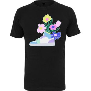 Mister Tee - Flower Sneaker Dames T-shirt - XS - Zwart