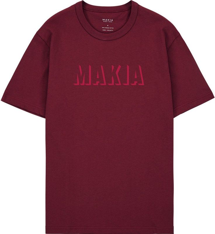 Makia - Shadow - T-shirt - Rood - Korte Mouwen