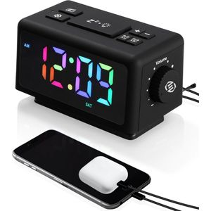 Equivera Wekkerradio Op Netstroom - Klokradio - Wekkerradio - Klokradio Met Wekker - Wekkerradio Dab - Wekker Dab Radio
