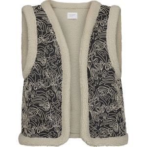 SISTERS POINT Debea-ve1 Dames Gilet - Black/cream - Maat L