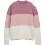 Tom Tailor Denim - Damespullover - Colourblocking - Regular Fit - Hoge Ronde Hals