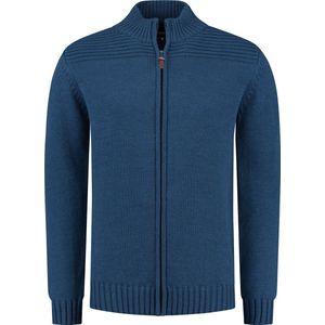 Travelin' Vest Raahe Heren Cardigan - Dun gebreid -Blauw