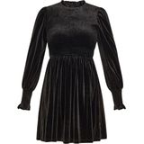 Usha - A-Lijn Jurk - Met Rimpel Kraag - Lange Mouwen - Fashion Look Collectie